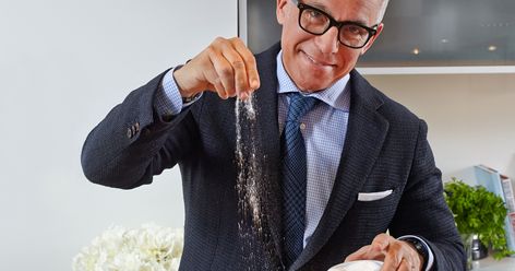 Geoffrey Zakarian says everyone always thinks his wife (and business partner) Margaret dresses him—but the chef insists there’s “not a chance” he’d let her. “She won&#… Geoffrey Zakarian Turkey, Geoffrey Zakarian Recipes, New York City Kitchen, The Kitchen Recipes, Veggie Flatbread, Flatbread Sandwiches, Nyc Kitchen, City Kitchen, Easter Brunch Menu