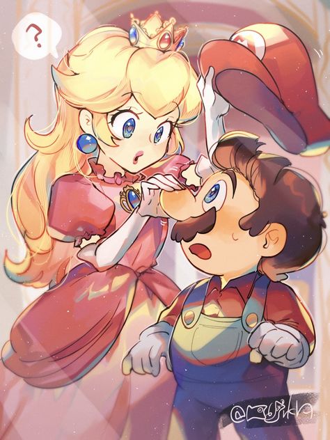 Peach And Mario Fanart, Disney Pokemon, Super Mario Bros Nintendo, Mario Comics, Nintendo Mario Bros, Mario E Luigi, Super Mario Princess, Mario And Princess Peach, Peach Mario