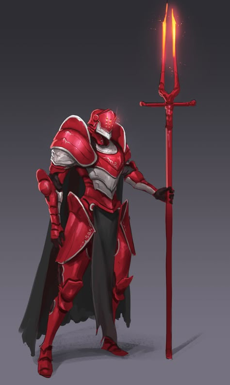 ArtStation - Eva unit 02 medieval redesign, Jeff Chen Team Plasma, 천사와 악마, Eva Unit, Red Knight, Accel World, 다크 판타지, Knight Art, Knight Armor, Suit Of Armor