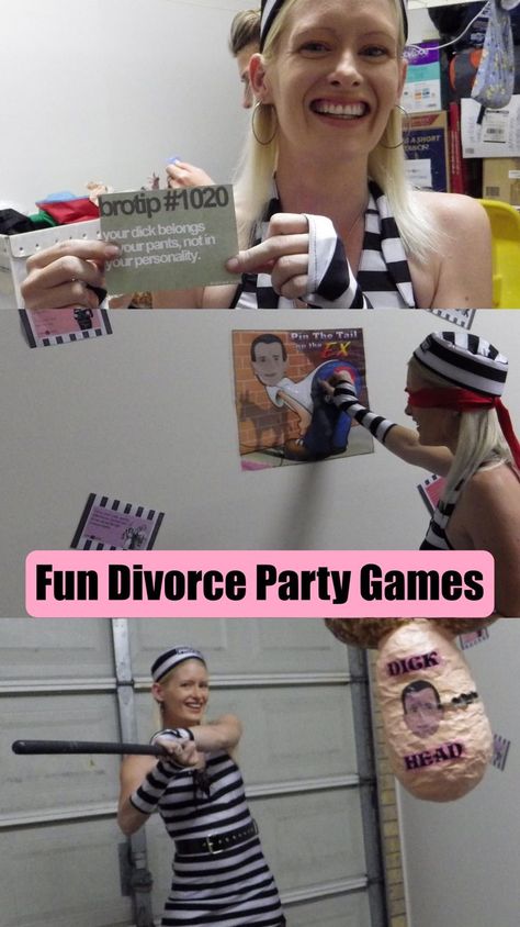 Divorce Party Games, Divorce Celebration Ideas, Divorce Party Decorations, Diy Divorce, Breakup Party, Divorce Celebration, Women Party Ideas, Going Through A Divorce, Pin The Tail