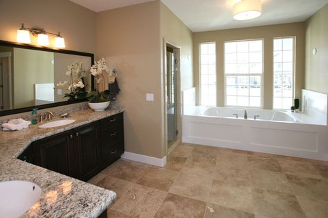 Master Bathroom... Cabinet colors with floor. Amazing Master Bathrooms, Bathroom Exhaust, Heat Lamp, Bathroom Exhaust Fan, False Ceiling Design, Exhaust Fan, Home Upgrades, Dream Bathroom, Bathroom Colors