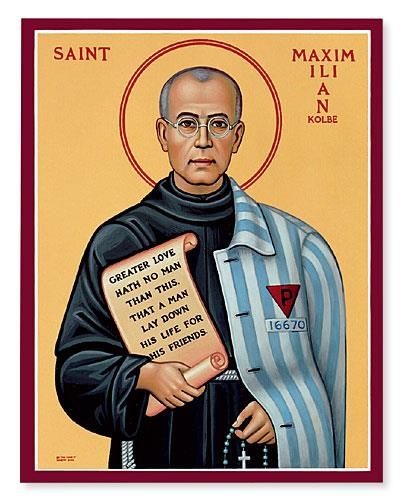 Saint Maximillian Kolbe, St Maximilian Kolbe, Monastery Icons, Maximilian Kolbe, St Maximilian, Byzantine Icons, Religious Images, Religious Education, History Channel