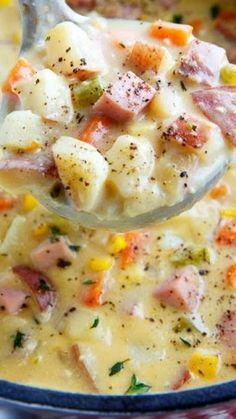 Potato Corn Chowder Soup, Ham And Potato Corn Chowder, Corn Chowder Soup, Potato Corn Chowder, Ham And Potato Soup, Corn Chowder Recipe, Chowder Soup, Fall Soup Recipes, Best Soup Recipes