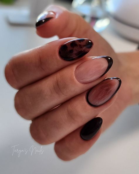 Sheer Black Nails Design, Sheer Black Nails, Moody Nails, Black Nails Design, Dot Nails, Painted Nail Art, Dots Nails, Black Nail Designs, Nails Design