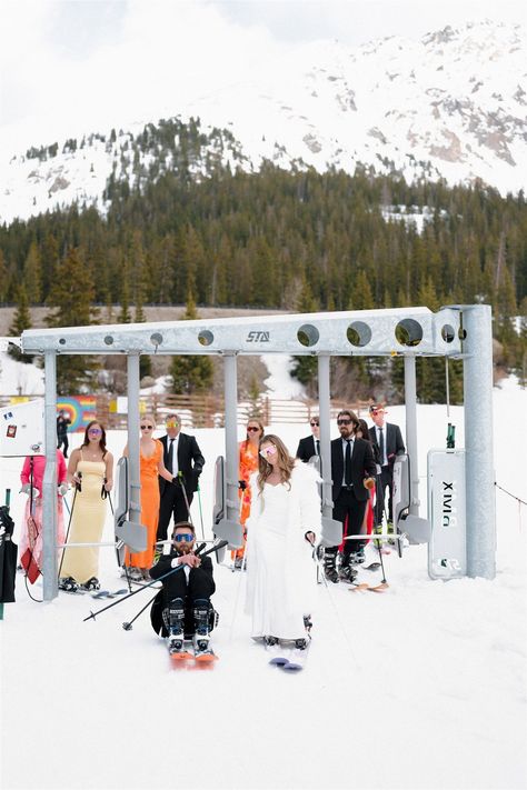 With their adorable dog Mack as the ring bearer and their intimate guest count, Lauren and Alec shared beautiful vows in the Colorado mountains, with a fantastic view of Lake Dillon. Embrace the magic of a Colorado winter elopement with unique ski hill elopement vibes and inspiring mountain elopement ideas for a truly unforgettable day! Book Whitney for your adventurous elopement or romantic engagement photos at bywhitneyrae.com Ski Mountain Wedding, Silverthorne Colorado, Ski Resort Wedding, Ski Wedding, Winter Wedding Venues, Beautiful Vows, Adventurous Elopement, Winter Wedding Photos, Ski Hill