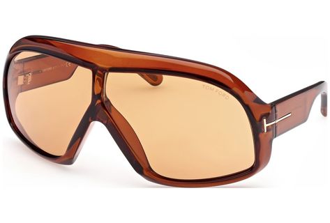 Buy Tom Ford FT0965 CASSIUS C78 45E - shiny light brown / brown Sunglasses | Blickers Brown Sunglasses, Brown Brown, Tom Ford, Light Brown, Ford, Sunglasses