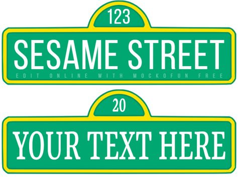 [FREE] Sesame Street Sign Template - MockoFUN Seaseme Street Birthday Party, Sesame Street Printables, Elmo Party Decorations, Sesame Street Decorations, Sesame Street Sign, Sesame Street Birthday Party Ideas Boy, Sesame Street Birthday Invitations, Sesame Street Signs, Seaseme Street