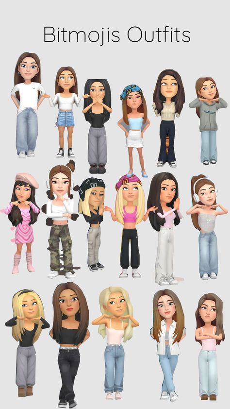 #outfit #snapchat #bitmoji Best Outfit For Snapchat Bitmoji, Sporty Bitmoji Outfits, Snapchat Bitmoji Outfits Girly Aesthetic, Bit Emoji Outfits, Matching Snapchat Bitmoji Outfits Couple, Bitmoji Outfits 2024, Funny Bitmoji Outfits, Matching Snapchat Bitmoji Outfits, Cool Bitmoji Outfits