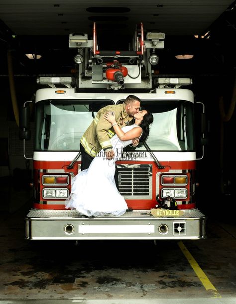 Firefighter Wedding Photos, Firefighter Engagement Pictures, Fireman Wedding, Firefighter Engagement, Firefighter Wedding, Friends In Low Places, Resort Living, Firefighter Wife, Manor Wedding