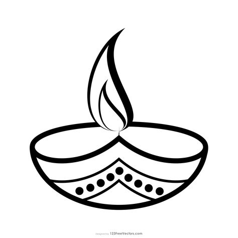 Diwali Diya Outline, Deepak Drawing, Diya Drawing For Kids, Deepak Design, Diwali Diya Drawing, Diya Images, Diwali Diya Images, Diya Png, Lamp Images