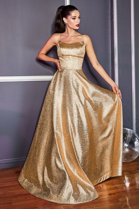 b5a1fc2085986034e448d2ccc5bb9703desc52655089ri Ball Gown Gold, Gold Dresses Long, Dress With Corset Back, Gold Metallic Dress, Metallic Gold Dress, Gown Gold, Dress With Corset, Gold Prom Dresses, Cinderella Divine