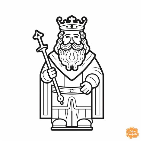 illustration of Coloring King Nebuchadnezzar King Coloring Page, King Nebuchadnezzar, Mandala Turtle, Ancient Babylon, Love Learning, Historical Moments, Fantasy Fairy, Free Kids, Coloring Pages For Kids