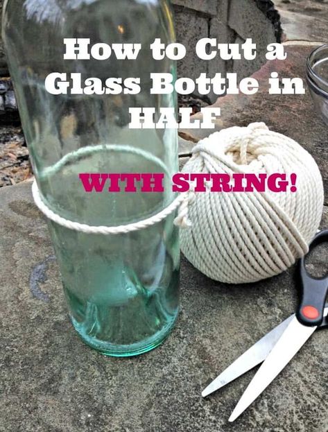 Posts feature partner companies Reuse Wine Bottles, Wine Bottle Centerpieces, Liquor Bottle Crafts, Upcycle Crafts Diy, Bottle Centerpieces, Empty Glass Bottles, Empty Wine Bottles, Diy Lampe, String Crafts