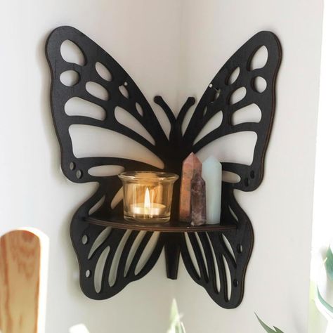 PRICES MAY VARY. 🦋【Durable and Long-lasting Corner Shelf】Our wall hangers are made with high-quality materials that ensure durability and longevity. They are designed to withstand the test of time, maintaining their beauty even after years of use. 🦋【Versatile Functionality Butterfly Corner Shelf】These shelf decor accents serve a dual purpose - they can be used for both decoration and practical storage. You can hang them on your walls to add a touch of elegance, while also using them to display Floating Shelves Display, Wall Corner Shelf, Butterfly Home Decor, Decorative Wall Shelf, Shelves Display, Wooden Butterfly, Wall Corner, Shelf Wood, Wall Shelf Decor