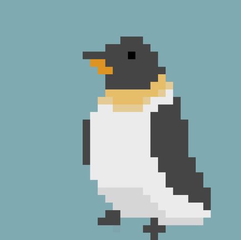 Polar Bear Pixel Art, Penguin Pixel Art, Pixel Penguin, Cool Penguin, Minecraft Christmas, Penguin Art, Stitch Ideas, Block Art, Winter Animals