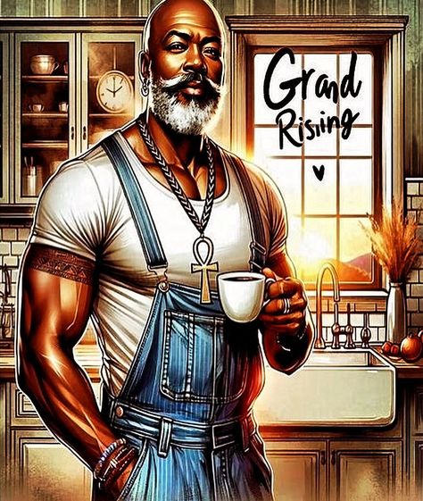 RISING IS A BLESSING Grand Rising Queen, Grand Rising Good Morning, Black Man Cartoon, Rising Quotes, Black Love Artwork, Rise Quotes, Morning Sister, Morning Energy, Grand Rising