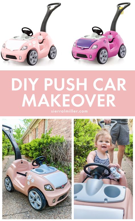 Take your Step2 push car to the next level with this easy DIY tutorial. Push Around Buggy Makeover, Crab Sandbox Makeover, Plastic Toy Makeover, Diy Push Car Makeover, Step2 Push Car Makeover, Step 2 Car Makeover, Step 2 Push Car Makeover, Push Car Makeover, Diy Little Tikes Car Makeover