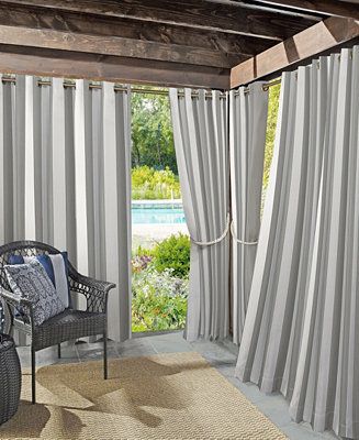 Outdoor curtain panels