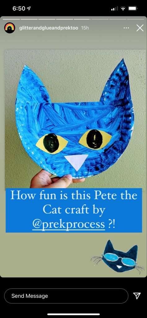 Pete The Cat Too Cool For School Activities, Easy Pete The Cat Craft, Pete The Cat Play Ball, Pete The Cat Week Preschool, Pets Theme Crafts For Preschool, Pete The Cat Projects For Preschoolers, Pete Cat Craft, Pet The Cat Activities, Pete The Car Crafts Preschool