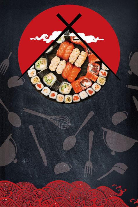 Sushi Poster Design, Sushi Poster, Rollup Design, Sushi Logo, Restaurant Background, Restaurant Website Design, Restaurant Advertising, Sushi Menu, Food Japanese