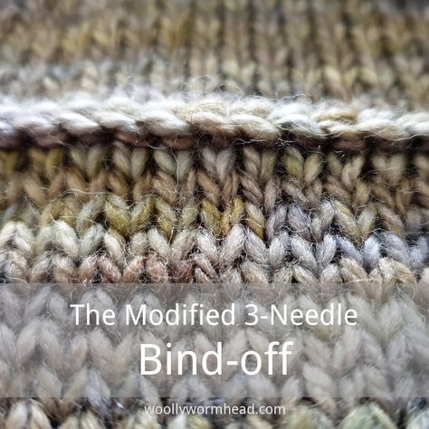 Modified 3-Needle Bind-off — Woolly Wormhead 3 Needle Bind Off, Construction Hat, Wooly Hats, V Stitch, Hand Knit Hat, Color Techniques, Cast Off, Bind Off, Garter Stitch