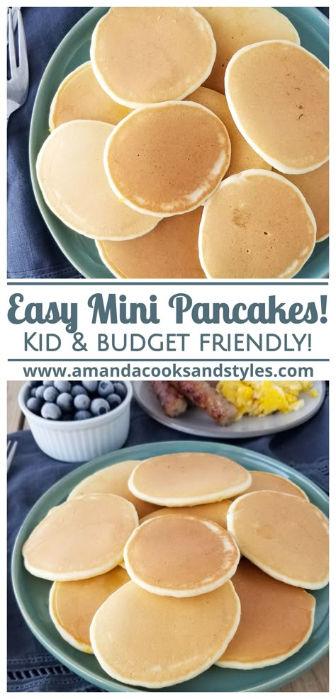 Mini Pancakes In Oven, Easy Pancake Recipe Easy Pancake Recipe 3 Ingredients, Homemade Mini Pancakes, Easy Mini Pancakes, Easy Mini Pancake Recipe, Mini Fluffy Pancakes, Healthy Mini Pancakes, Last Minute Breakfast Ideas, Pancakes For Babies Recipes