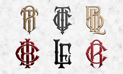 Monogram Logo Design Typography, T Monogram Logo, Pretty Cursive Fonts, Monogram Logo Letters, Fonts For Tattoos, Tattoos Fonts, Fonts Lettering, Logo Flower, Draw Logo