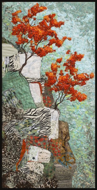 Lorraine Roy, Textile Art Techniques, Asian Quilts, Watercolor Quilt, Abstract Quilt, Landscape Quilt, Fiber Art Quilts, Landscape Quilts, Textile Fiber Art