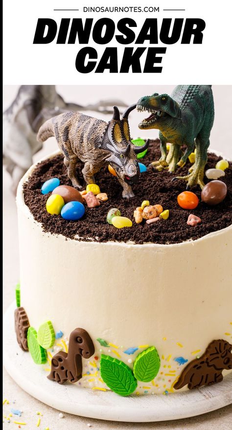 This easy (and yummy) dinosaur cake recipe is a total win-win for busy bakers, parents and dinosaur fans alike. Perfect for birthdays or any dinosaur-themed celebration. Dinosaur Birthday Cake Diy Easy, Diy Dinosaur Cake, Cake Ideas Diy, Dinosaur Party Cake, Dinosaur Cakes For Boys, Three Rex Birthday Party, Chocolate Dinosaur, Three Rex Birthday, Dinosaur Birthday Cake