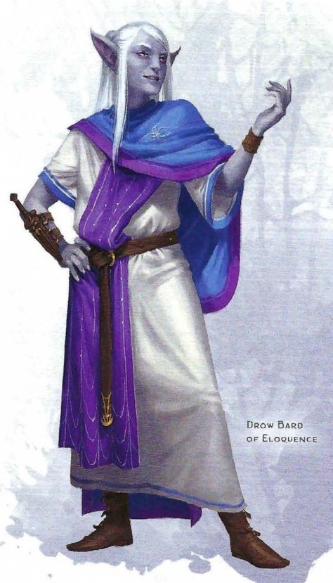 Drow Bard of Eloquence Eloquence Bard, Adventure Party, Fantasy Races, Dark Elf, Norse Mythology, Dnd Characters, Fantasy Artwork, Roleplaying Game, Game Character