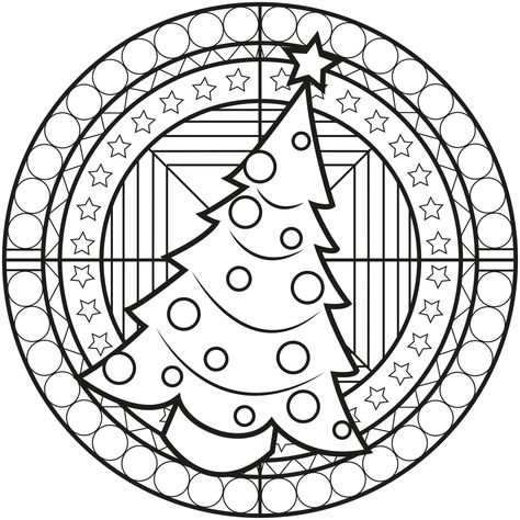 Christmas is coming ! Get in the ambiance with this Christmas mandala, From the gallery : Mandalas Tree Mandala, Big Christmas Tree, Christmas Mandala, Stained Glass Christmas, Free Christmas Printables, Mandala Coloring Pages, Christmas Coloring Pages, Mandala Svg, Mandala Drawing