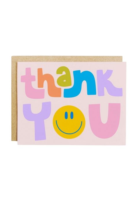 Our Smiley thank you card is a cheerful way to share your gratitude! This card features a vibrant color scheme and a fun bright yellow smiley face! Card is blank inside for your personalized message. This listing is for one card and one matching envelope. Card measures 4.25" by 5.5" Yellow Smiley Face, Envelope Card, Face Card, Card Business, Smiley Face, Bright Yellow, Color Scheme, Smiley, Gratitude