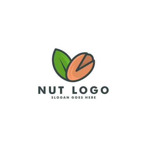 Nut Logo Design Ideas, Nuts Logo Design, Veg Logo, Agro Logo, Nuts Logo, Logo Sketch Design, Healthy Logo, Dates Tree, Chocolate Logo