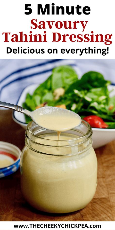 Tahini Vinaigrette, Plant Based Dressing, Oil Free Salad Dressing, Tahini Salad Dressing, Salads Bowls, Tahini Dressing Recipe, Vegan Sauce, Vegan Salad Dressing, Vegan Dressing