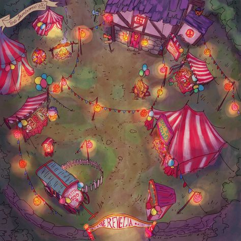 Dnd Carnival Map, Dnd Festival Map, Dnd Circus Map, Candyland Dnd, Dnd Festival, Dnd Carnival, Witchlight Carnival, Wild Beyond The Witchlight, Beyond The Witchlight