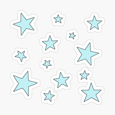 Get my art printed on awesome products. Support me at Redbubble #RBandME: https://www.redbubble.com/i/sticker/cute-turquoise-pack-of-stars-by-Pastel-PaletteD/50914722.JCQM3?asc=u Blue Scrapbook, Y2k Stickers, Purple Stars, Iphone Stickers, Scrapbook Printing, Tumblr Stickers, Sticker Template, Iphone Wallpaper App, Bullet Journal Lettering Ideas