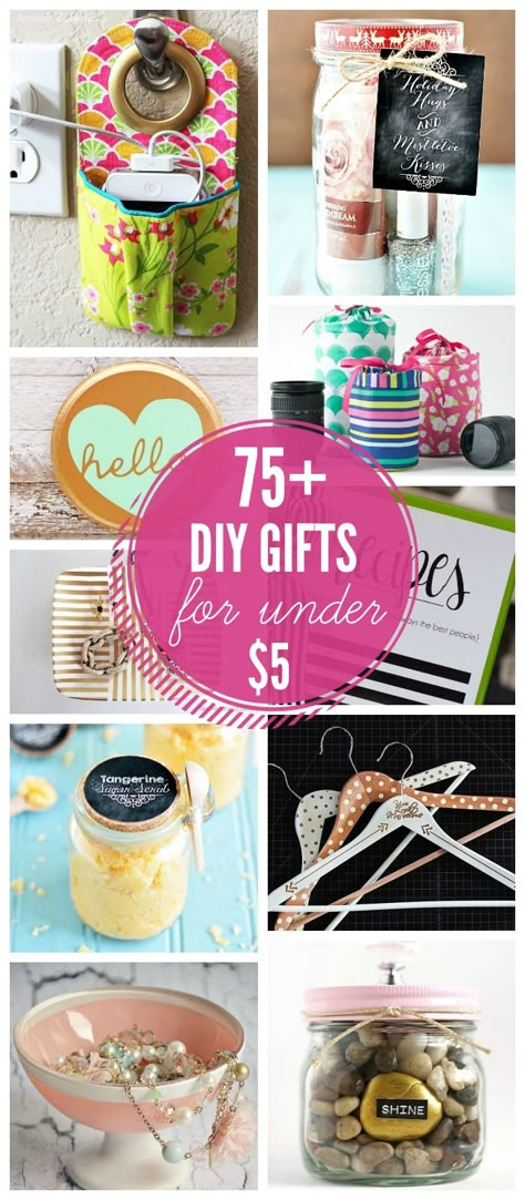 75+ Handmade #Gift Ideas for under $5 - a great collection on { lilluna.com } #gifts #ideas #diy #tutorials Homemade Gifts For Friends, Small Gifts For Friends, 5 Dollars, Homemade Gift Ideas, Navidad Diy, Crafty Gifts, Cadeau Diy, Diy Crafts For Gifts, Handmade Gift Ideas