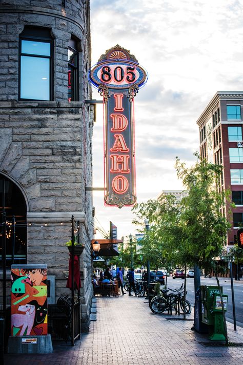 Street views of downtown Boise. Boise Aesthetic, Boise Idaho Aesthetic, Missions Conference, Private Idaho, Pioneer Village, Summer Vision, My Own Private Idaho, Discovery Museum, Water Sports Activities