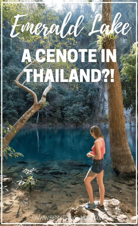 Looking for a place that is truly off the beaten path in Northern Thailand? Here is a cenote that is little known to tourists. One of the most amazing places in Thailand I've personally been to, this is a secret gem I almost did not want to share! Be My Travel Muse | Thailand road trip | Lampang things to do | Amazing places in Thailand Places In Thailand, Lampang, Thailand Travel Tips, Thailand Travel Guide, Ko Samui, Visit Thailand, Phi Phi Island, Emerald Lake, Northern Thailand