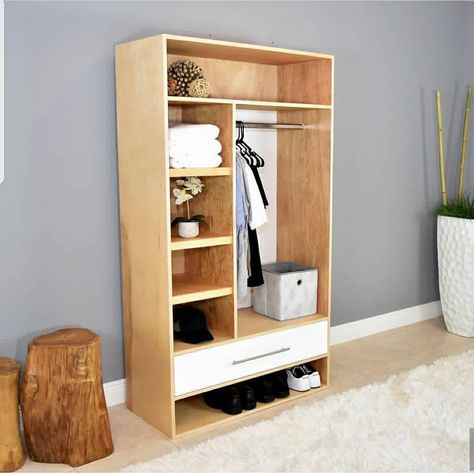 Simple Cabinet For Clothes, How To Make A Wardrobe, Plywood Wardrobe Design, Simple Closet Designs, How To Build A Wardrobe, Wardrobe Plywood, Simple Wardrobe Design, Plywood Wardrobe, Ply Furniture