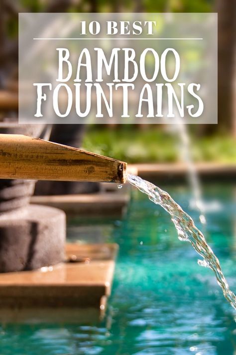 Here are 10 of the best bamboo water fountains that are inexpensive and easy to set up. These fountains can be installed in a garden pond or used as a stand-alone water feature indoors or outdoors. Japanese Water Features In The Garden, Zen Fountain Outdoor, Japanese Bamboo Fountain, Pond Water Features Fountain Ideas, Bamboo Fountain Ideas, Rustic Water Feature, Japanese Water Fountain, Wine Barrel Water Feature, Indoor Pond Ideas