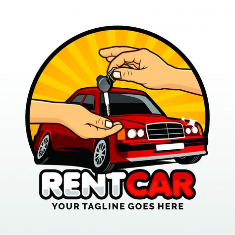 Car Logo Design Ideas Creative, Rent Car Design, Rental Car Logo, Car Logo Design Creative, Car Rental Logo Design, Rent A Car Logo, Ar Graphics, Car Rental Logo, Logo Design Car