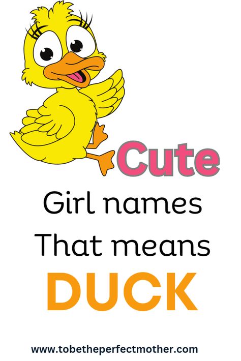 Cute girl names that mean Duck Spanish Girls Names, Greek Girl Names, Irish Girl Names, Indian Names, Life Recently, Strong Names, Christian Names, French Names