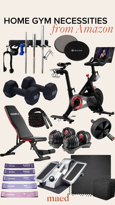 Ready to get more healthy in 2023? MAED today is sharing all of her favorite home gym equipment an accessories you can shop on Amazon today! With everything from weights to yoga mats and ab rollers, find what you need to get motivated in the new year! Gym Corner, Gym Necessities, Denise Vasi, Home Gym Bench, Home Gym Organization, Yoga Foam Roller, Gym Organizer, Home Gym Set, No Equipment Ab Workout