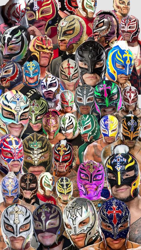 rey Mysterio masks collection #reymysterio #wwe #wwf #mask #masks #nxt #dominik #rey #smackdown #raw #collage #viral Rey Mysterio Wallpapers, Rey Mysterio Costume, Rey Mysterio Mask, Wwe Rey Mysterio, Masked Wrestlers, Wwe Edge, Wwe Mask, Roman Reigns Shirtless, Rey Mysterio