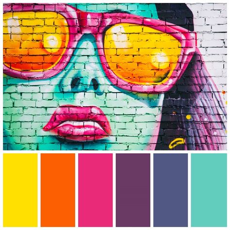 Neon Colour Palette, Sharpie Colors, Abstract Techniques, Pop Art Colors, Spray Paint Colors, Art Eras, Black Color Palette, Art Colour, Art Painting Tools