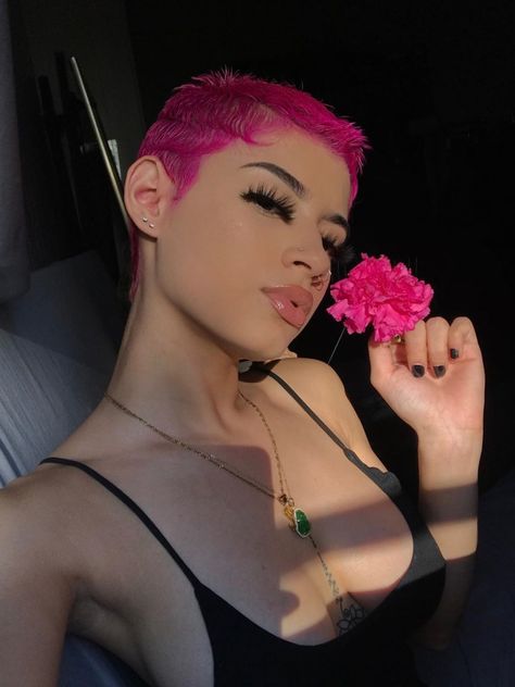 ARCTIC FOX HAIR COLOR @zeelicioussss bad bitch starter pack: #afvirginpink #pinkhair #dyedhair #haircolor #hairdye #hair #dye #color #shorthair #buzzcut #pinkaesthetic #aesthetic #quarantinehair #quarantine #quarantinelooks #stayhome #arcticfoxhaircolor Pink Buzzcut, Dyed Buzzcut, Colorful Hair Ideas, Rose Hair Color, Corsets Dresses, Fox Hair Color, Short Shaved Hairstyles, Arctic Fox Hair Color, Pink Hair Dye