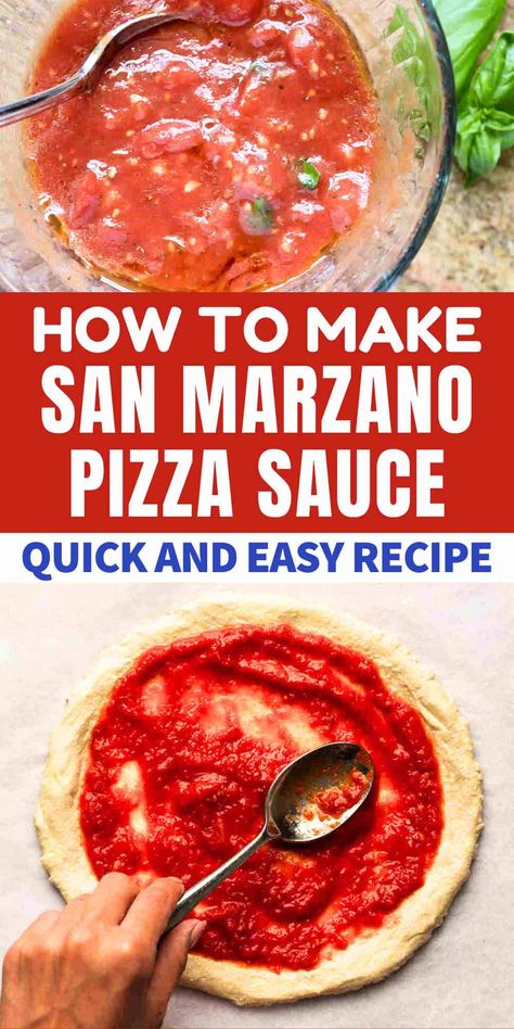 San Marzano Pizza Sauce Recipe Pizza Sauce Recipe Fresh Tomatoes, San Marzano Pizza Sauce, Garbage Bread, Pizza Sauces, Delicious Sauces, Tomato Pizza Sauce, Pizza Oven Recipes, Homemade Meat Sauce, Perfect Pizza Dough