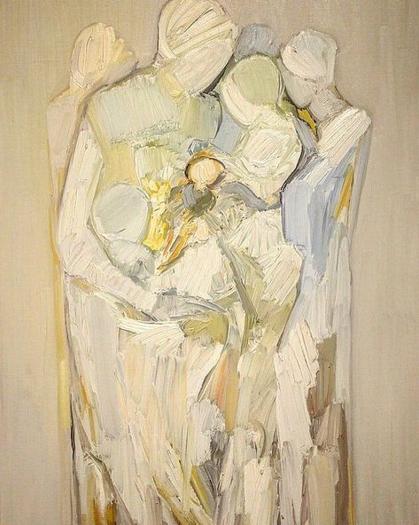 Paul Guiragossian, Maternite, 1975 Abstract Family Art, Abstract Family Painting, Paul Guiragossian, Family Artwork, Abstract Art Paintings Acrylics, Family Painting, Graphic Poster Art, Figurative Artwork, Creative Painting