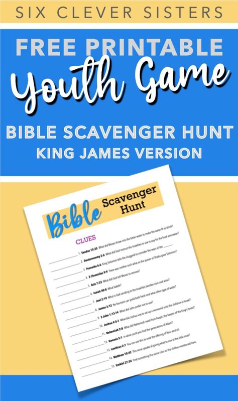 Bible Verse Scavenger Hunt, Scripture Scavenger Hunt, Bible Games For Youth, Bible Scavenger Hunt, Church Youth Group Activities, Games For Youth, Kids Church Activities, Youth Bible Study, Youth Lessons